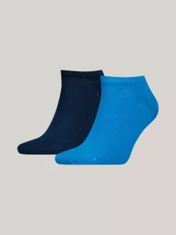 Skarpetki*Tommy Hilfiger Skarpety W Drobne Paski LIGHT MELANGE BLUE