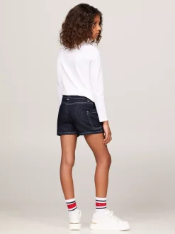 Spodnie, Szorty I Spódnice*Tommy Hilfiger Skorty Z Ciemnego Denimu Z Kieszeniami Cargo RINSE