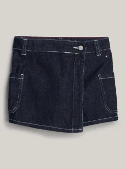 Spodnie, Szorty I Spódnice*Tommy Hilfiger Skorty Z Ciemnego Denimu Z Kieszeniami Cargo RINSE