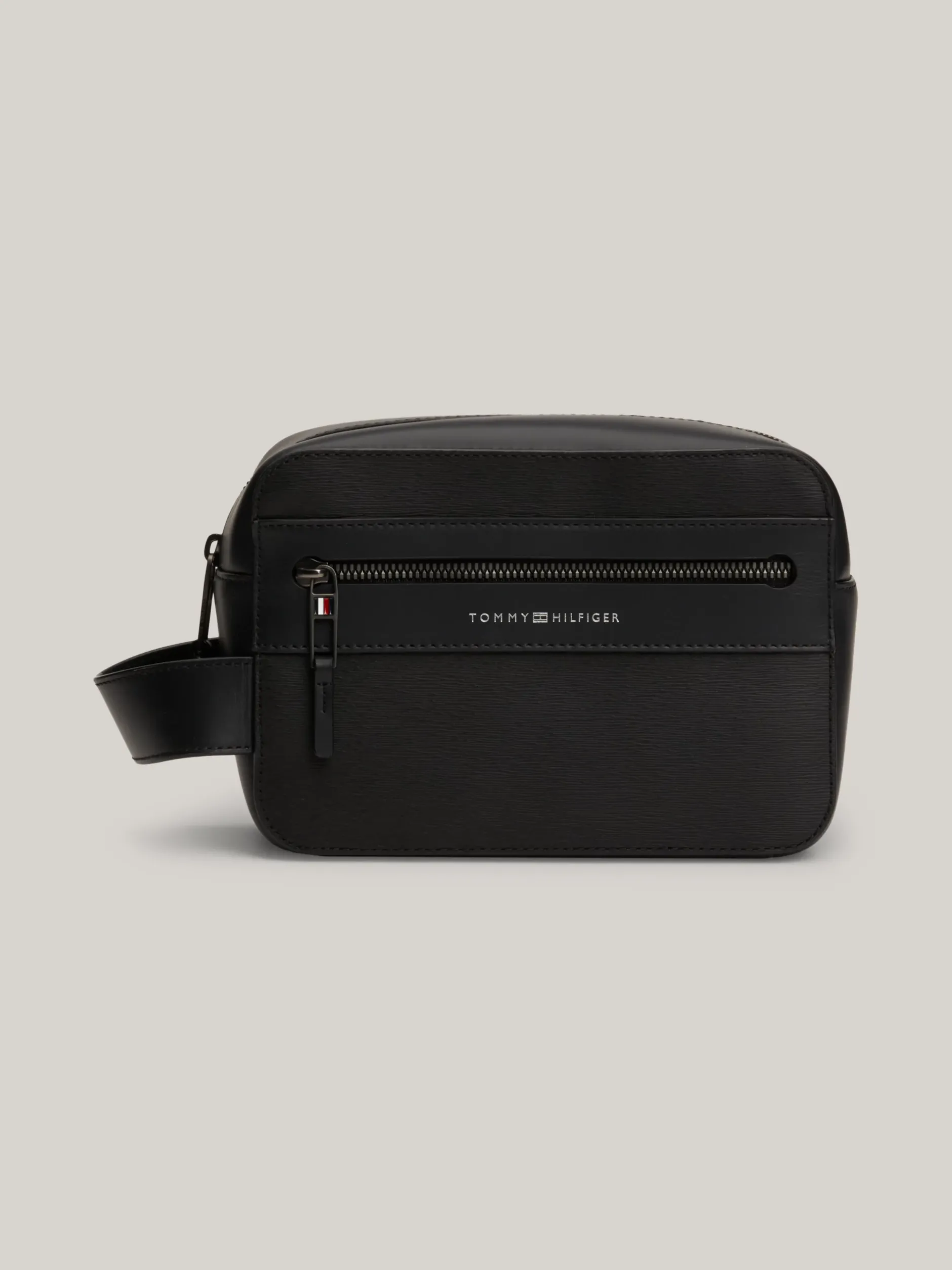 Kosmetyczki*Tommy Hilfiger Skórzana Kosmetyczka Premium Business BLACK