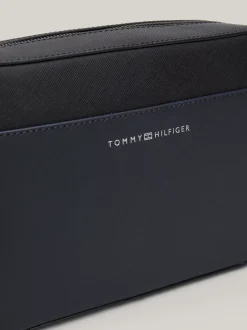 Kosmetyczki*Tommy Hilfiger Skórzana Kosmetyczka TH Business Z Logo BLACK