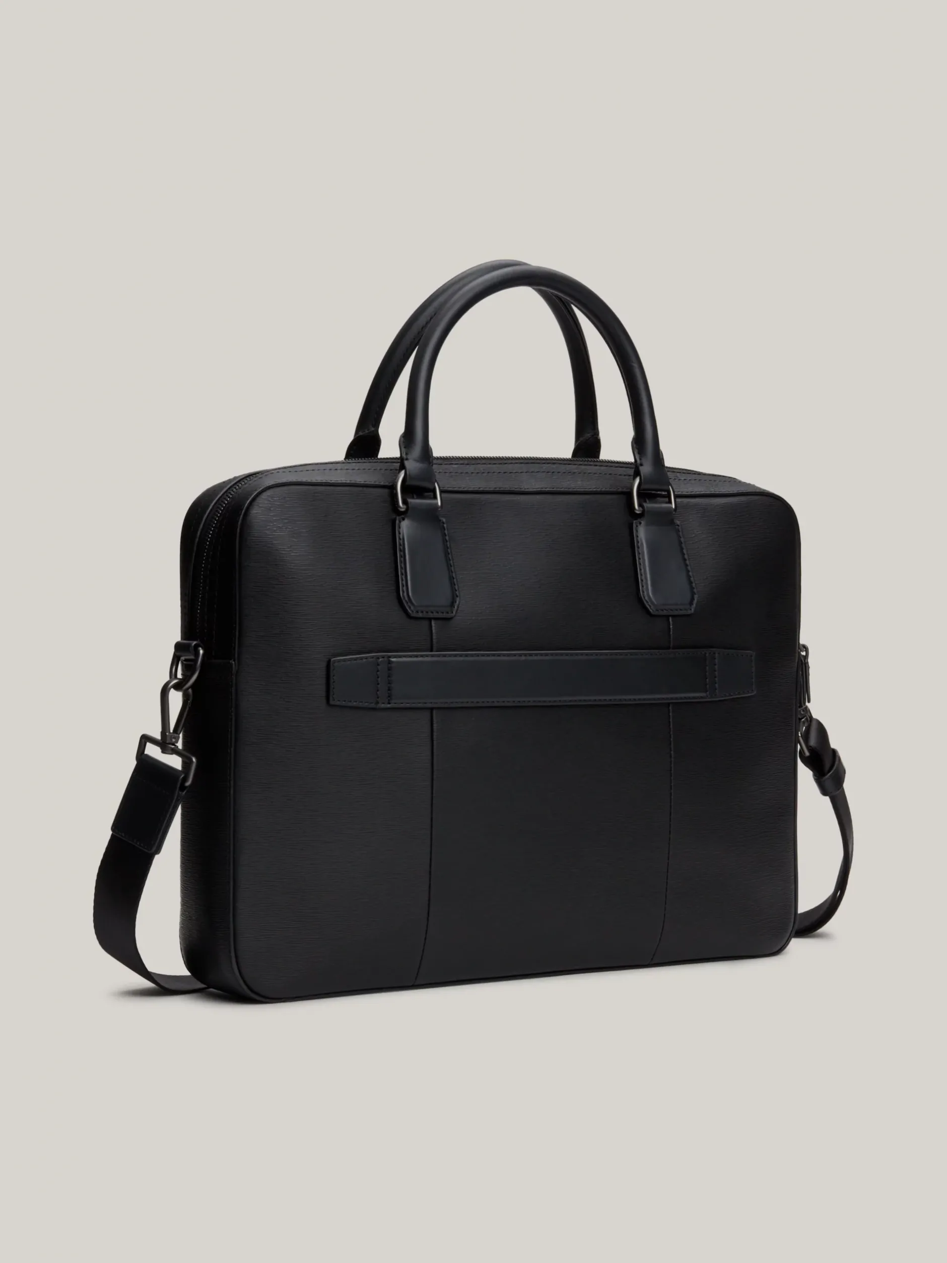 Torby Na Laptopa*Tommy Hilfiger Skórzana Torba Na Laptopa Premium Business BLACK