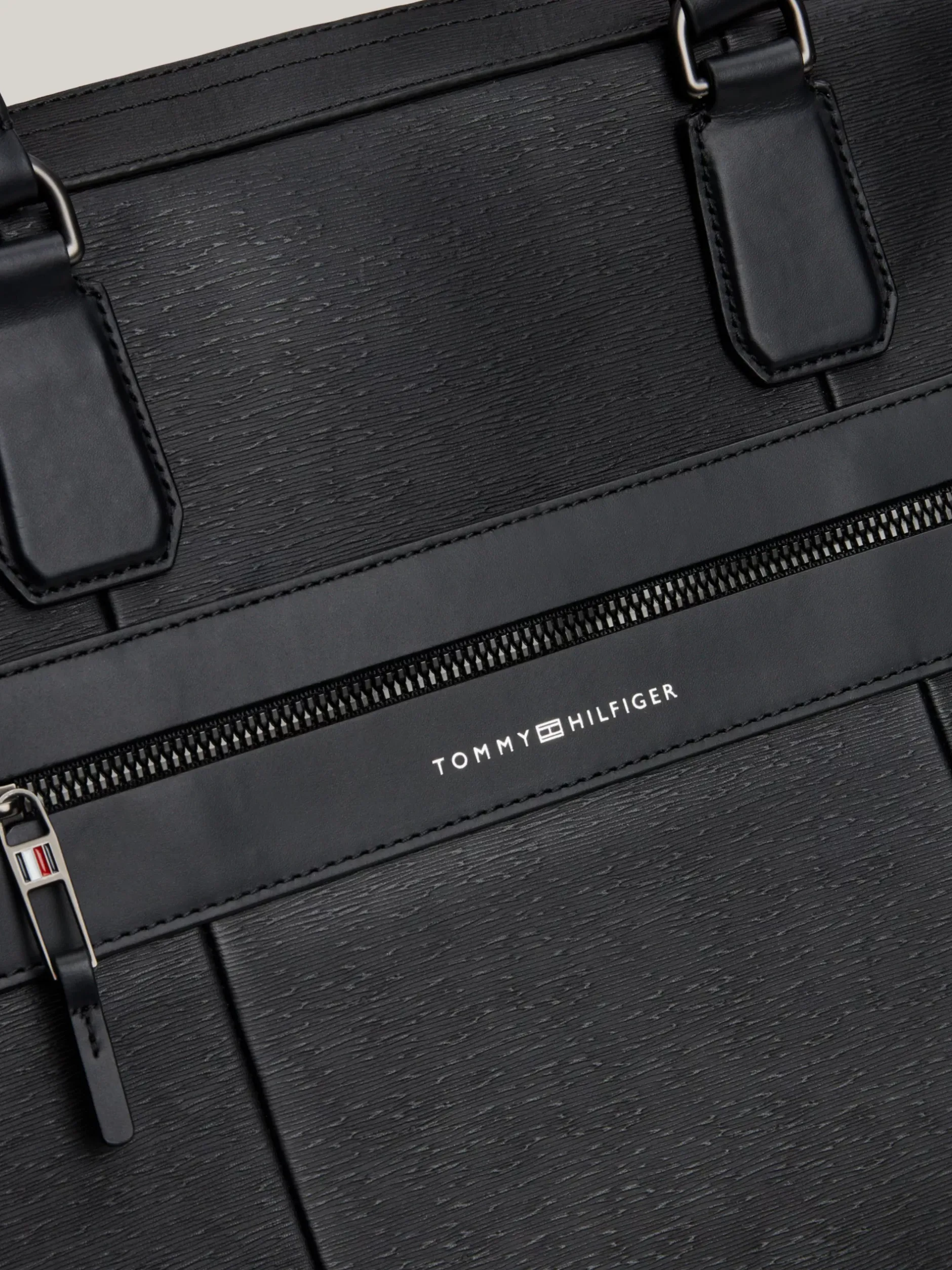 Torby Na Laptopa*Tommy Hilfiger Skórzana Torba Na Laptopa Premium Business BLACK