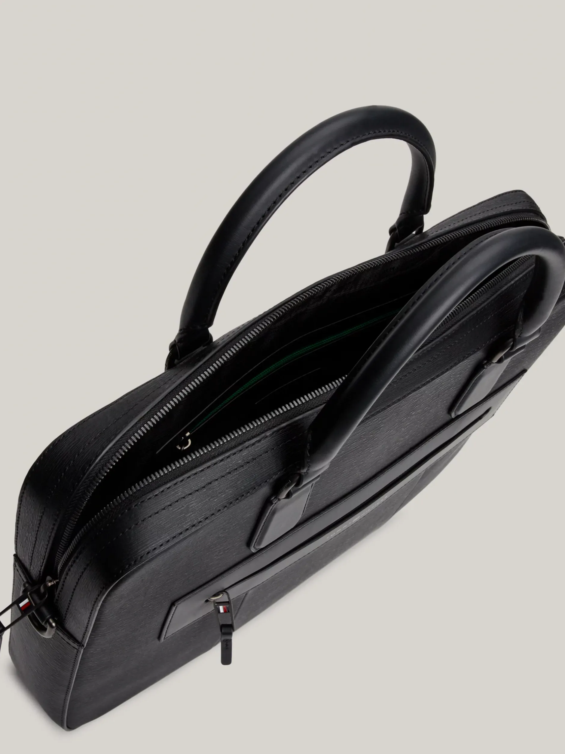 Torby Na Laptopa*Tommy Hilfiger Skórzana Torba Na Laptopa Premium Business BLACK