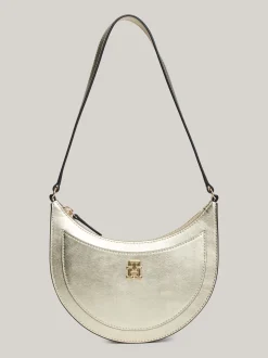 Torby Na Ramię*Tommy Hilfiger Skórzana Torebka Holiday GOLD ALLOVER 01
