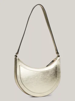 Torby Na Ramię*Tommy Hilfiger Skórzana Torebka Holiday GOLD ALLOVER 01