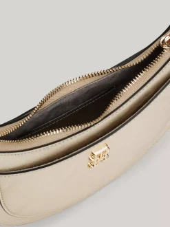 Torby Na Ramię*Tommy Hilfiger Skórzana Torebka Holiday GOLD ALLOVER 01