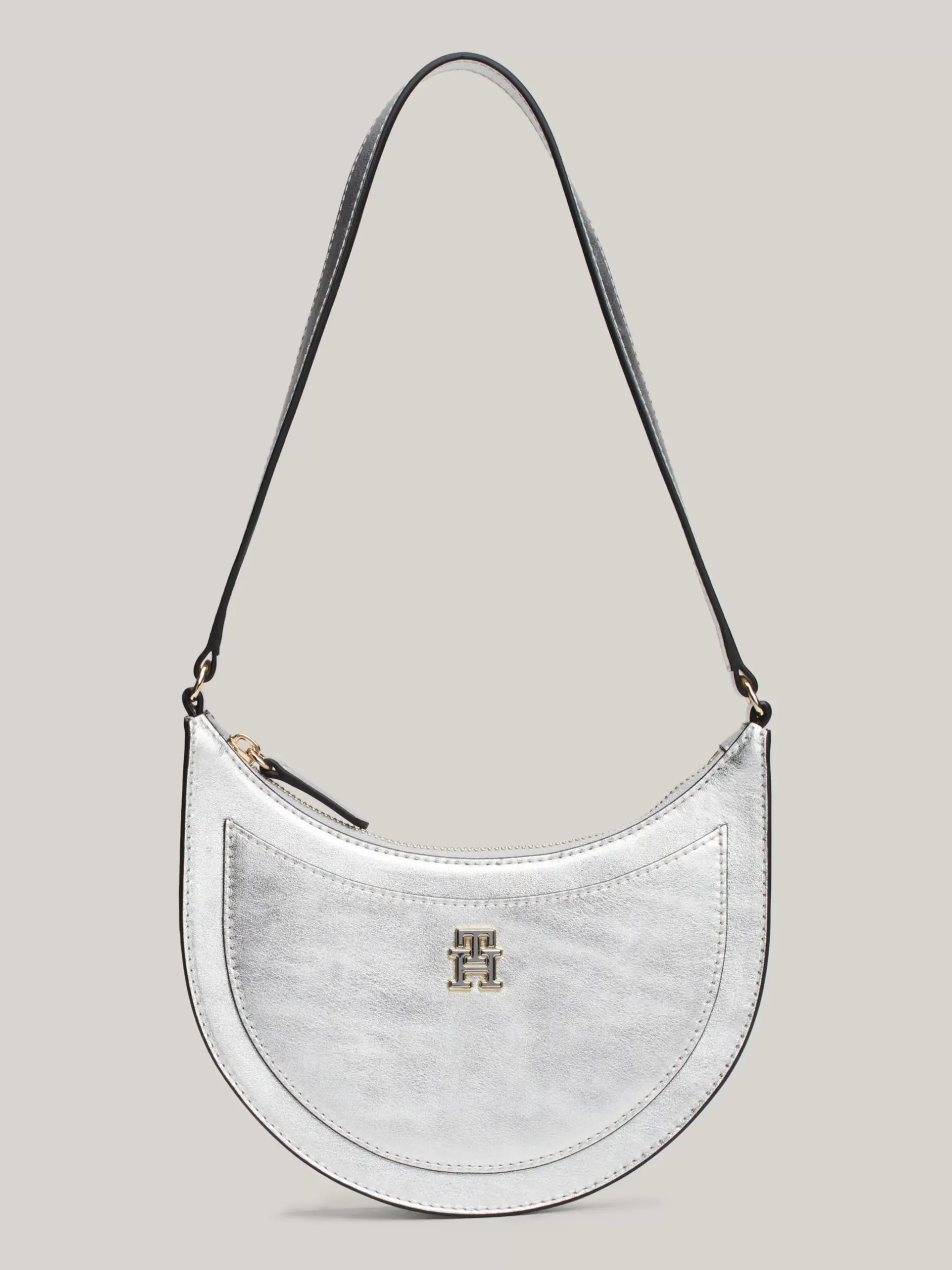 Torby Na Ramię*Tommy Hilfiger Skórzana Torebka Holiday SILVER