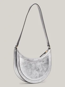 Torby Na Ramię*Tommy Hilfiger Skórzana Torebka Holiday SILVER
