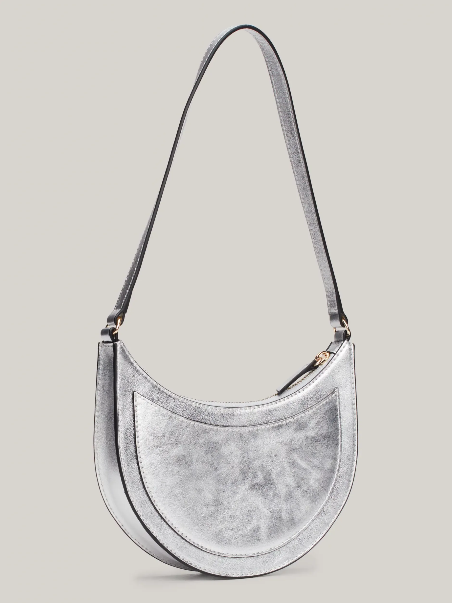 Torby Na Ramię*Tommy Hilfiger Skórzana Torebka Holiday SILVER