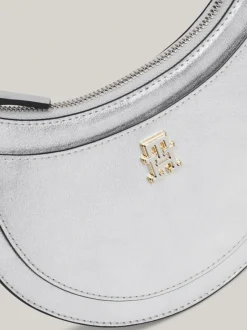 Torby Na Ramię*Tommy Hilfiger Skórzana Torebka Holiday SILVER
