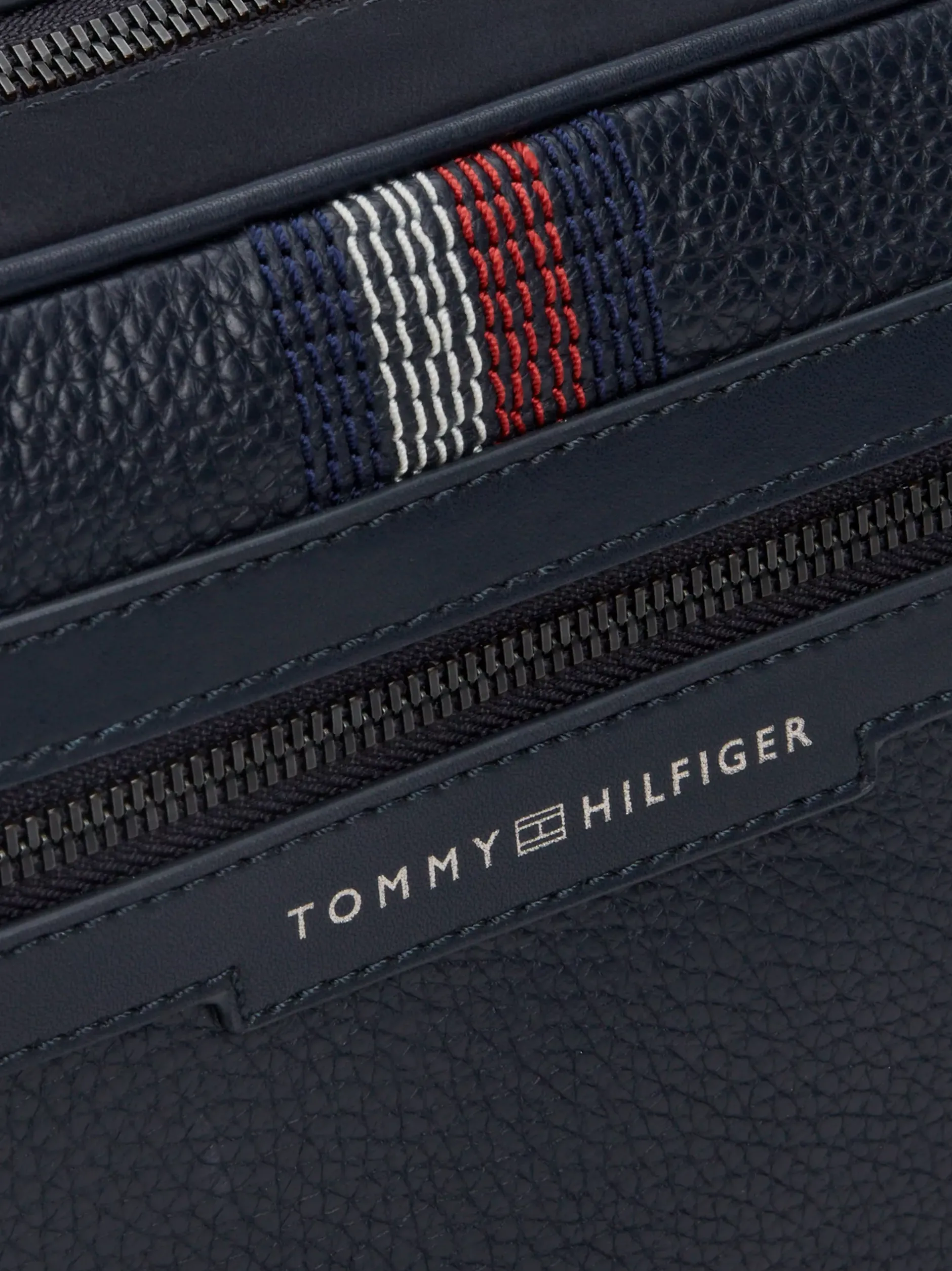 Torebki Na Pasku*Tommy Hilfiger Skórzana Torebka Na Aparat Casual SPACE BLUE
