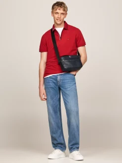 Torebki Na Pasku*Tommy Hilfiger Skórzana Torebka Na Aparat Casual SPACE BLUE