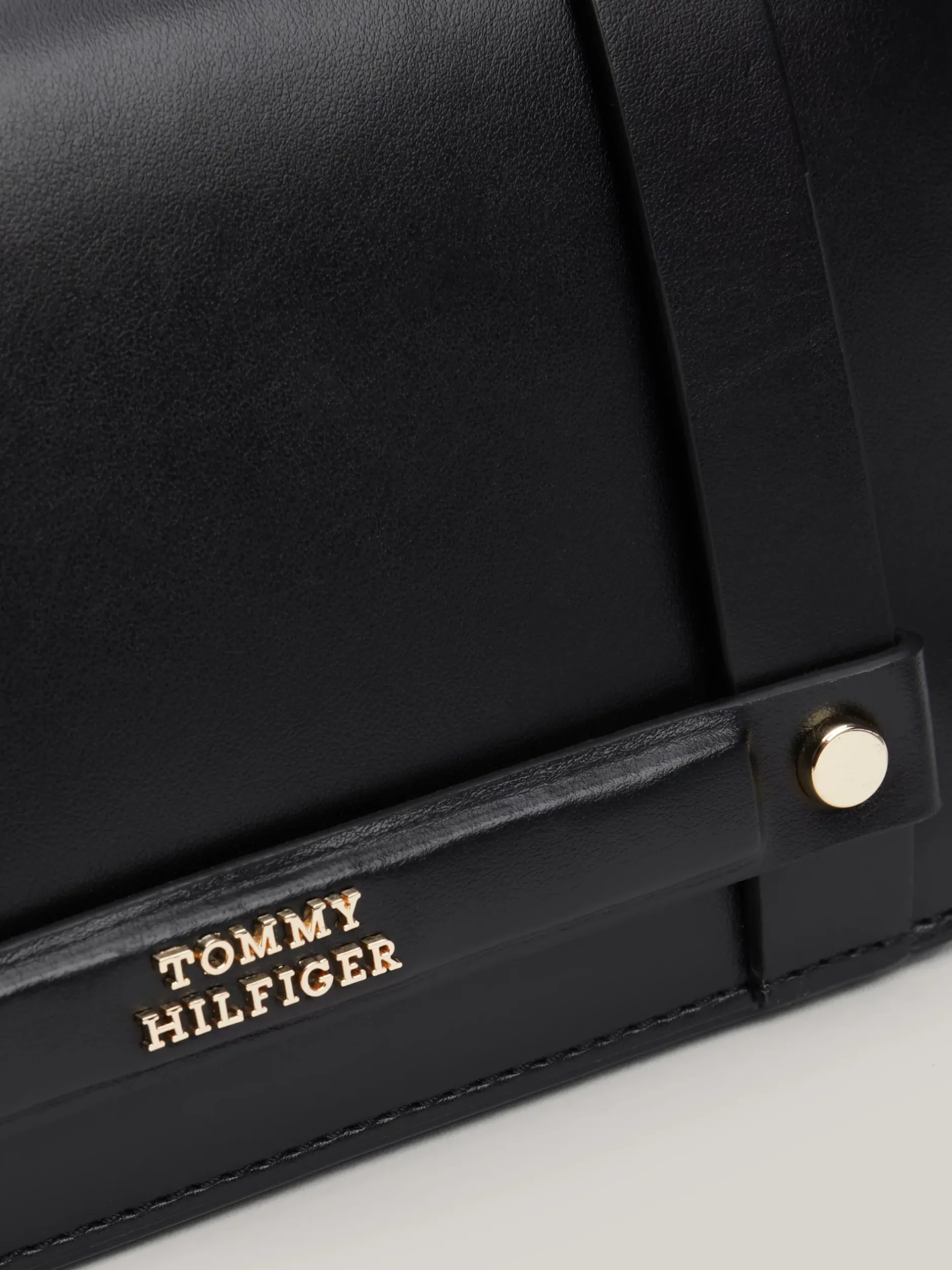 Torebki Na Pasku*Tommy Hilfiger Skórzana Torebka Na Ramię Heritage BLACK