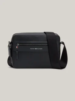 Torebki Na Pasku*Tommy Hilfiger Skórzana Torebka Na Ramię Premium Business BLACK