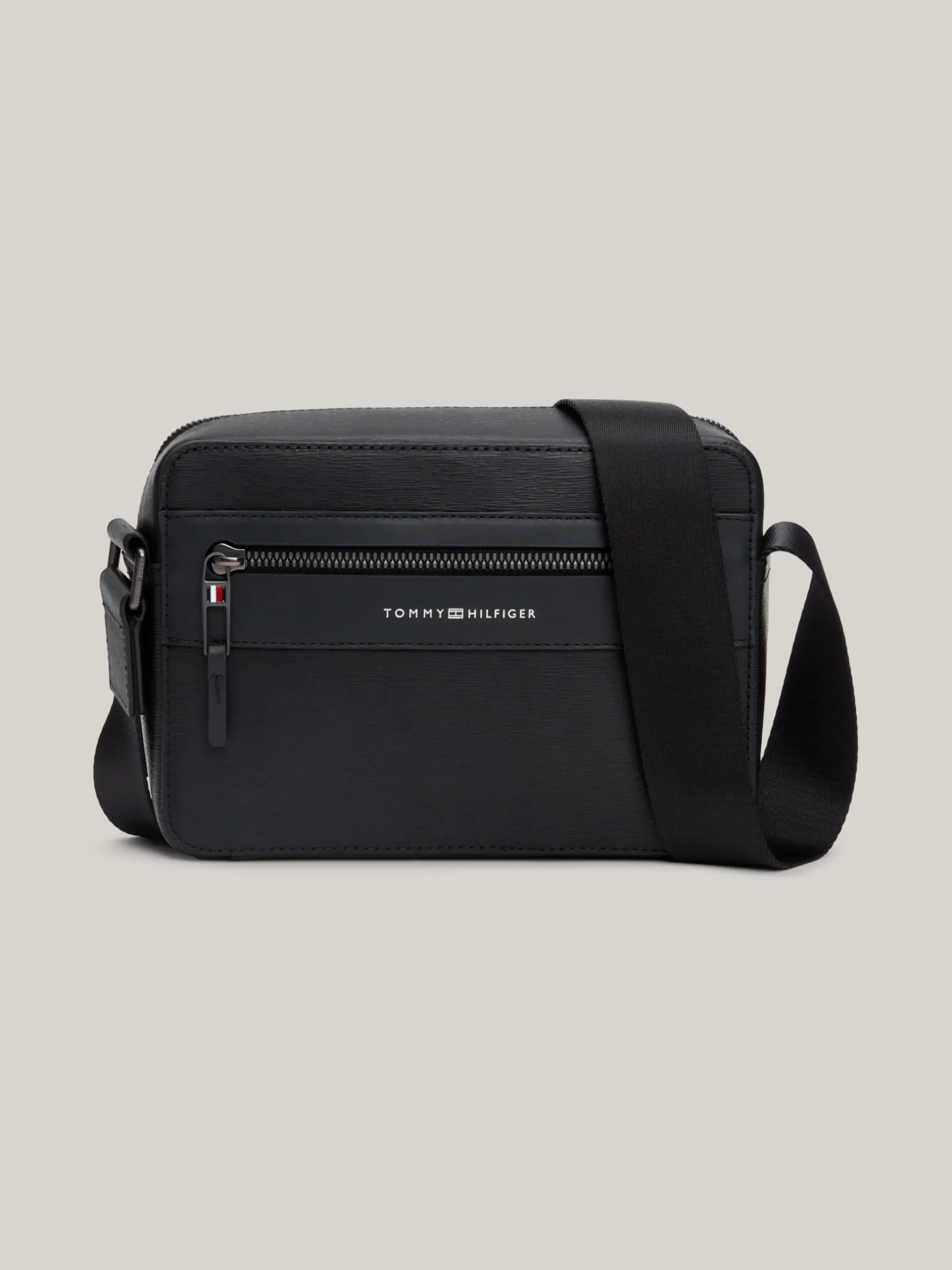Torebki Na Pasku*Tommy Hilfiger Skórzana Torebka Na Ramię Premium Business BLACK