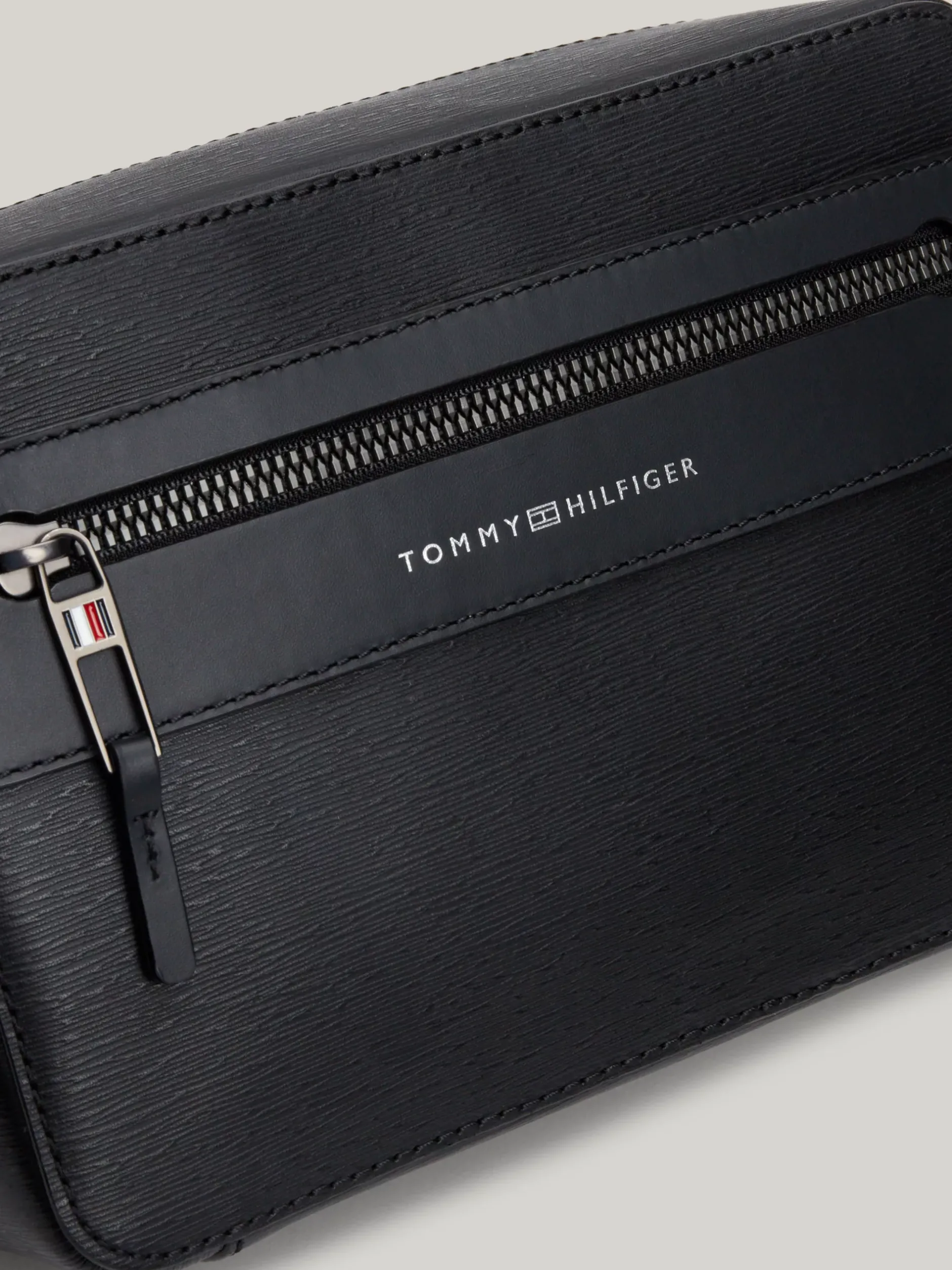 Torebki Na Pasku*Tommy Hilfiger Skórzana Torebka Na Ramię Premium Business BLACK