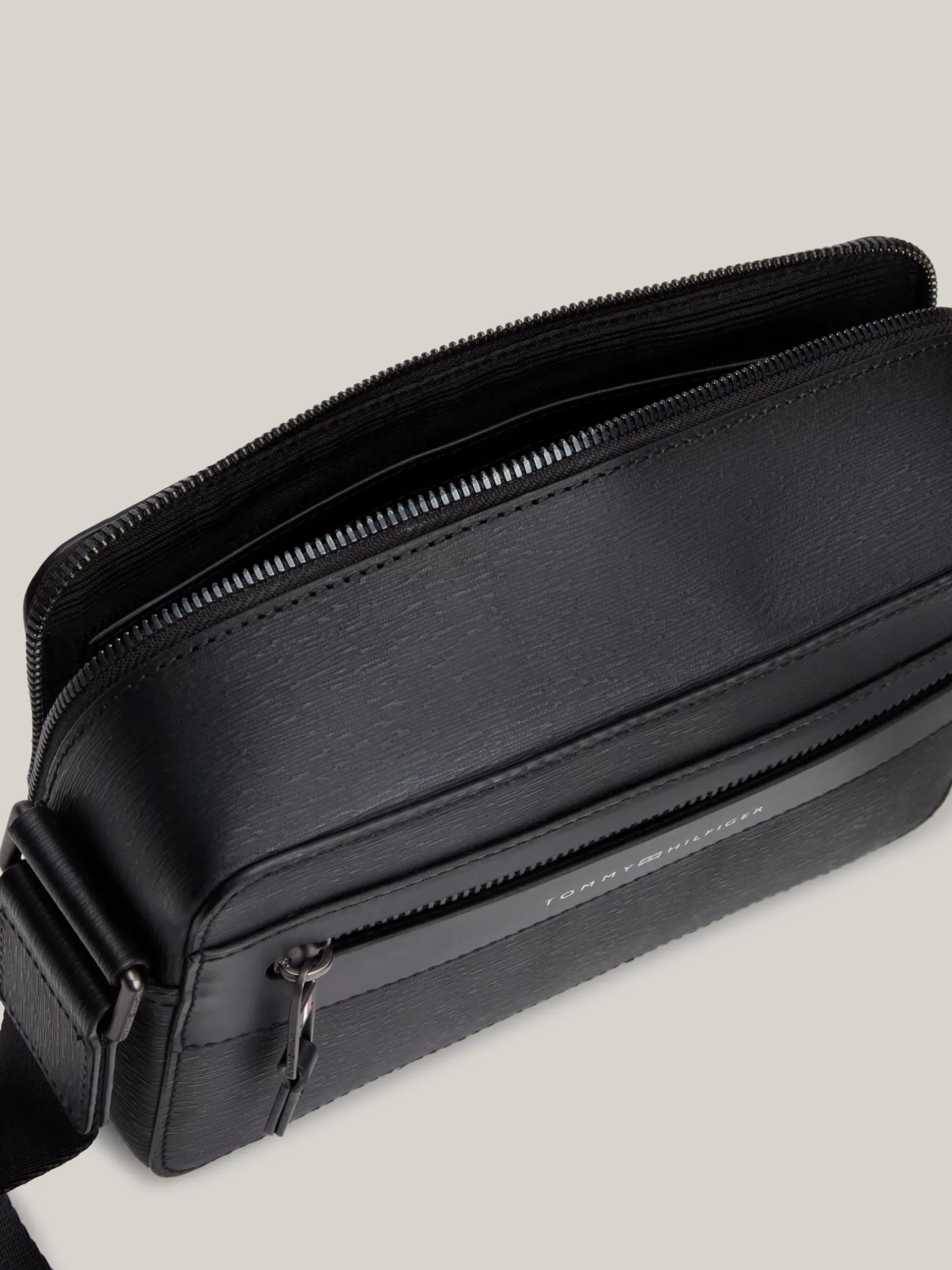 Torebki Na Pasku*Tommy Hilfiger Skórzana Torebka Na Ramię Premium Business BLACK