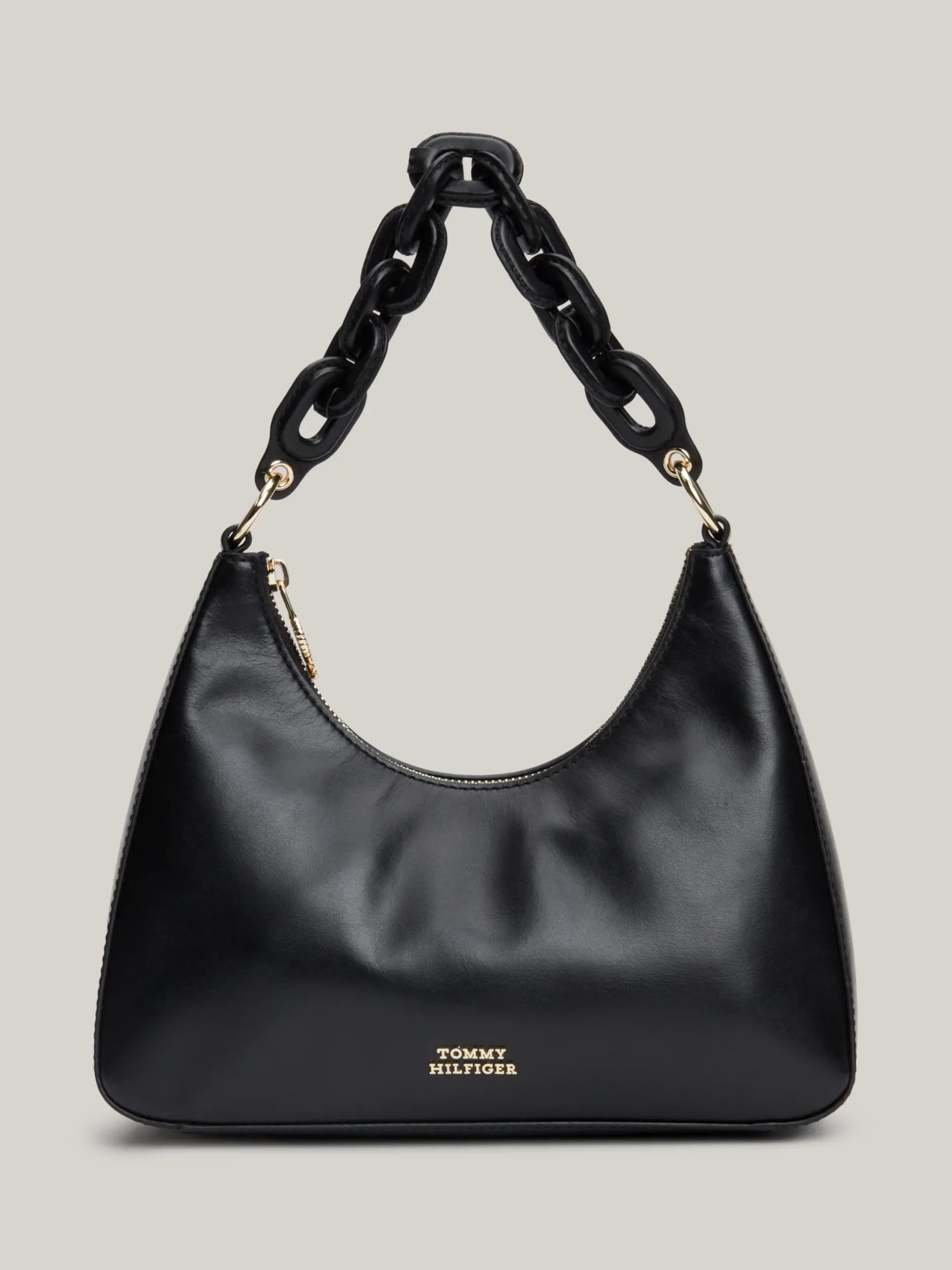 Torby Na Ramię*Tommy Hilfiger Skórzana Torebka Na Ramię TH Soft BLACK