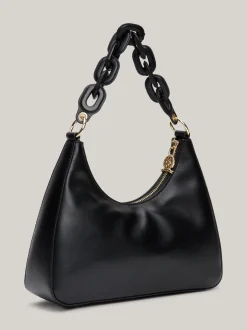 Torby Na Ramię*Tommy Hilfiger Skórzana Torebka Na Ramię TH Soft BLACK