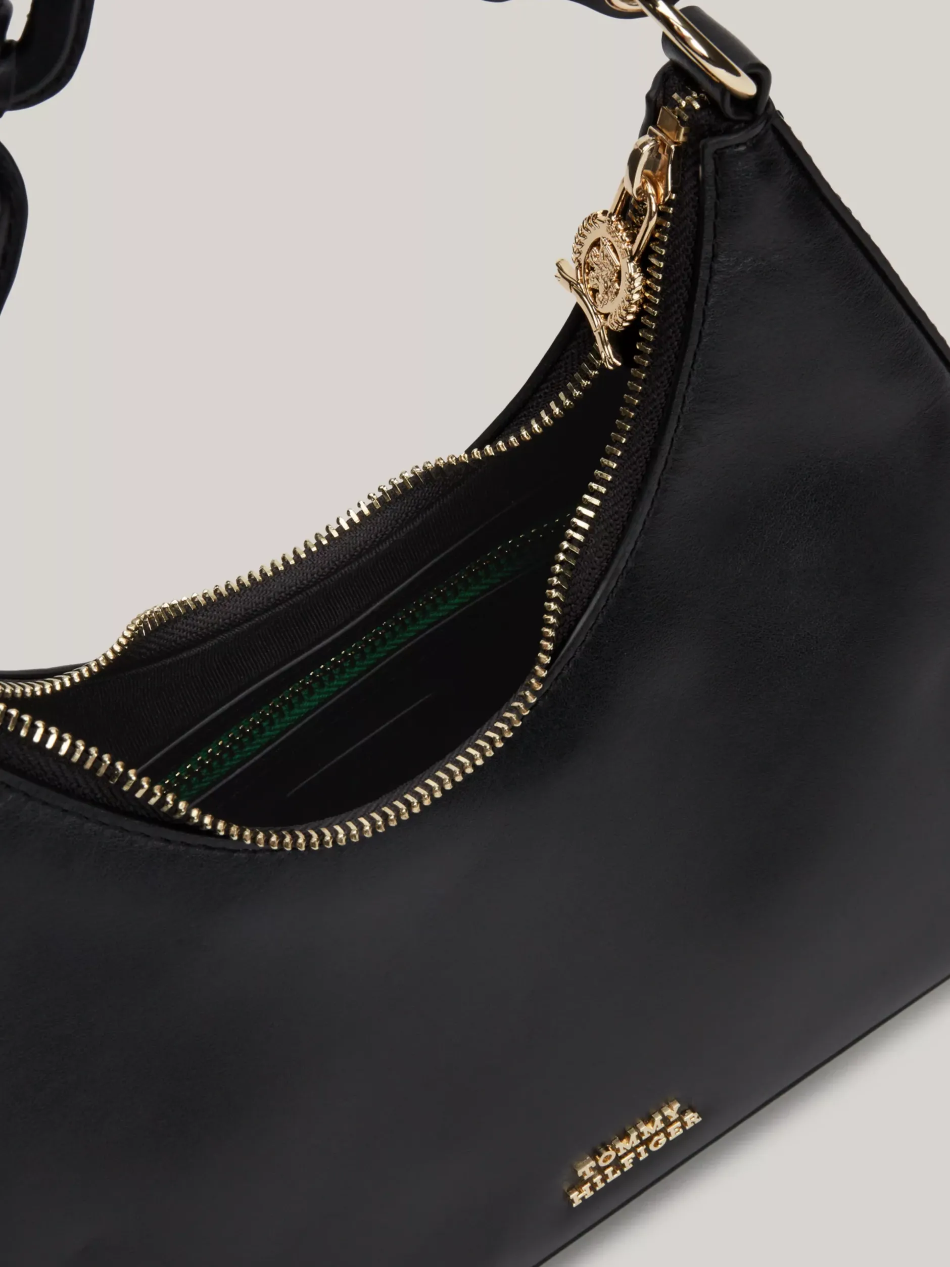 Torby Na Ramię*Tommy Hilfiger Skórzana Torebka Na Ramię TH Soft BLACK