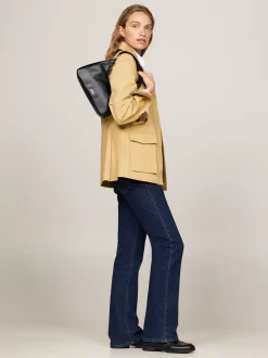Torby Na Ramię*Tommy Hilfiger Skórzana Torebka Na Ramię TH Soft BLACK