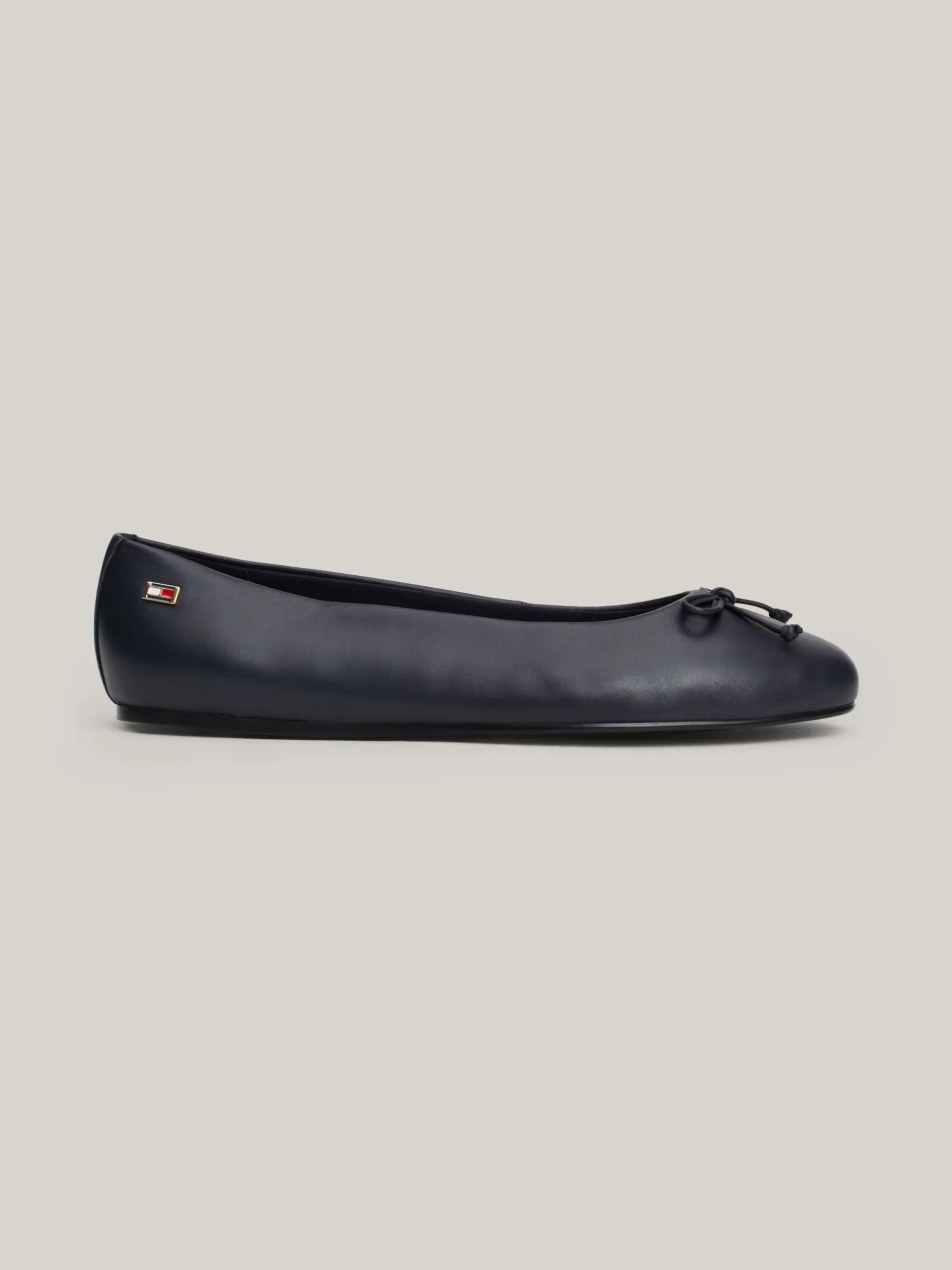 Baleriny|Płaskie Buty*Tommy Hilfiger Skórzane Baleriny Z Kokardą I Flagą SPACE BLUE