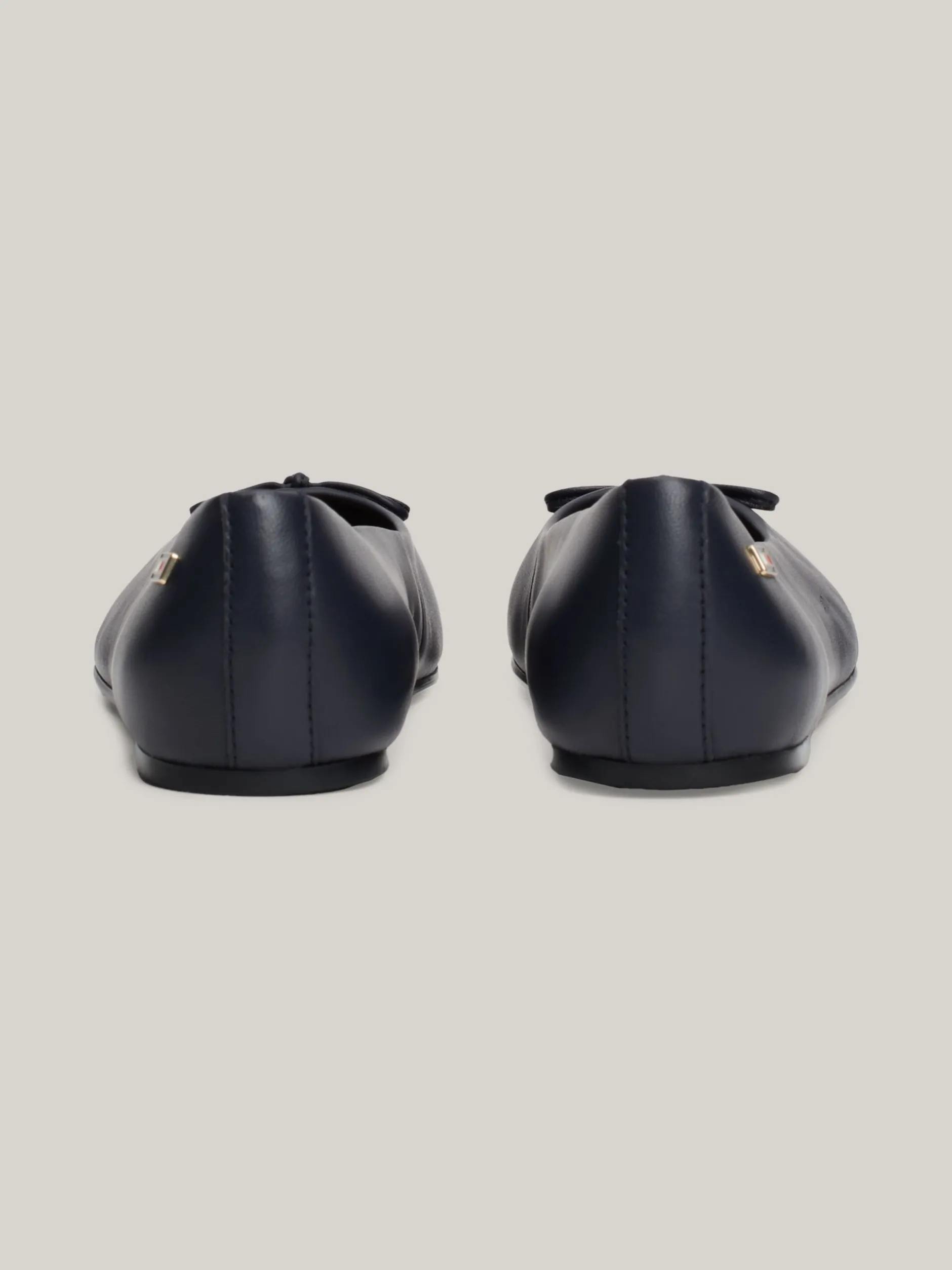 Baleriny|Płaskie Buty*Tommy Hilfiger Skórzane Baleriny Z Kokardą I Flagą SPACE BLUE