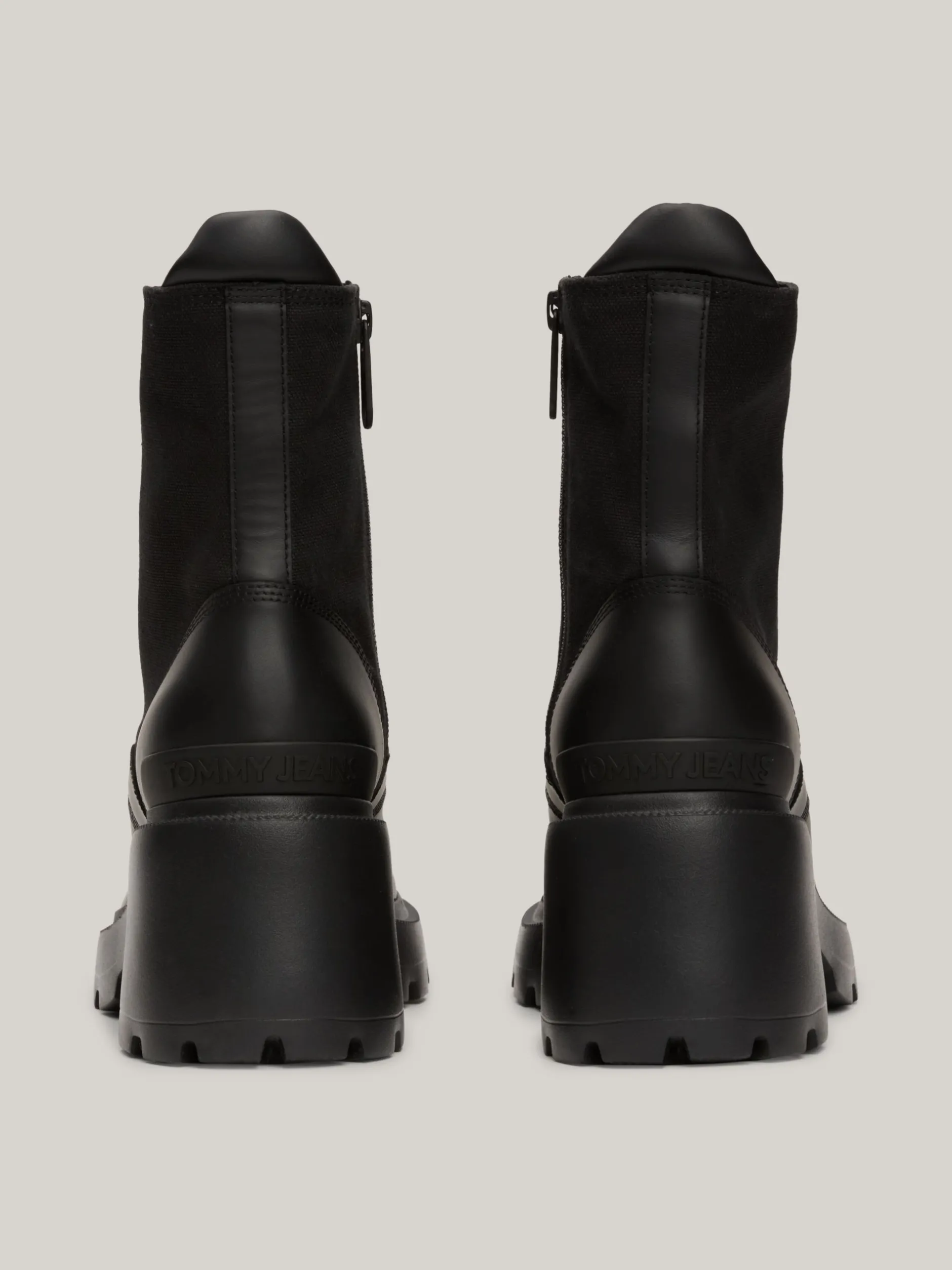 Sznurowane Botki|Botki*Tommy Hilfiger Skórzane Botki BLACK