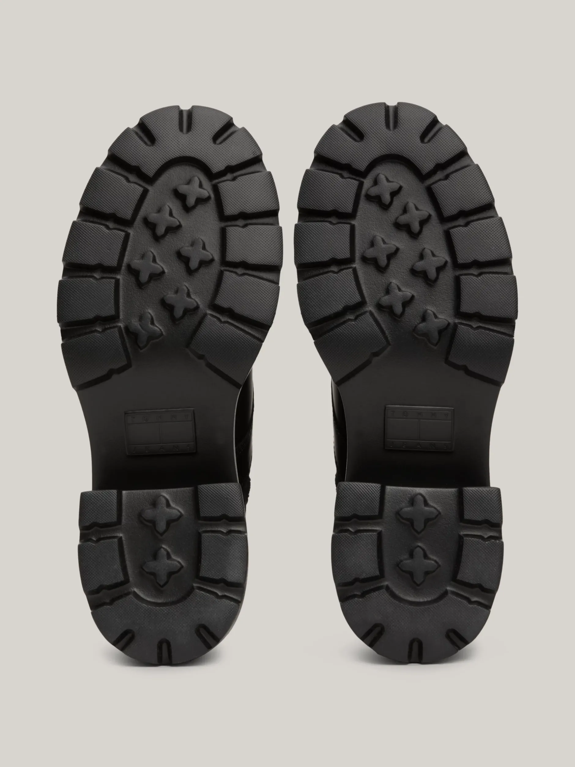 Sznurowane Botki|Botki*Tommy Hilfiger Skórzane Botki BLACK