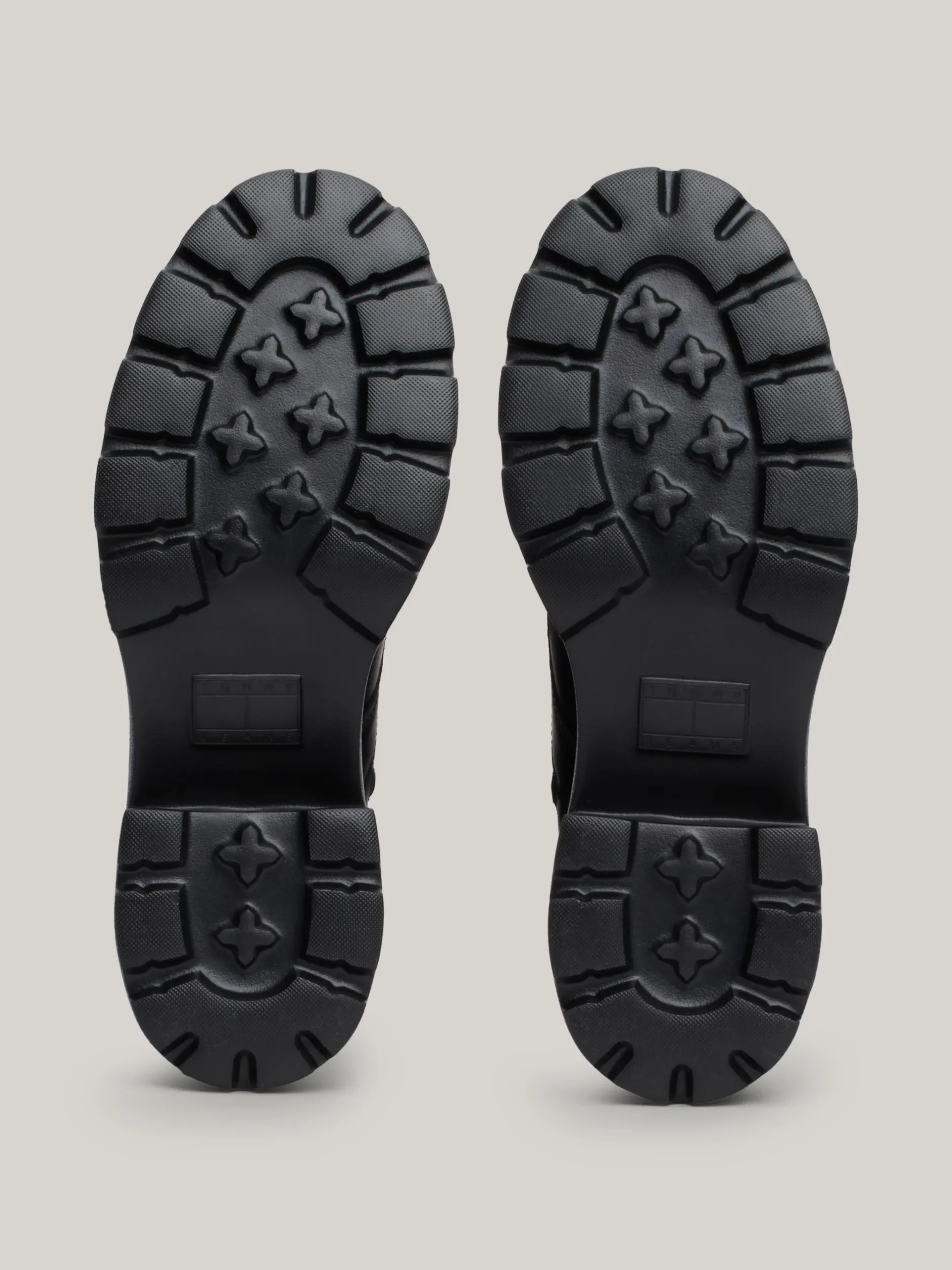 Sznurowane Botki|Botki*Tommy Hilfiger Skórzane Botki Na Obcasie Klockowym BLACK