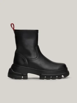 Chelsea Boots|Botki*Tommy Hilfiger Skórzane Botki Na Podeszwie Z Protektorem BLACK