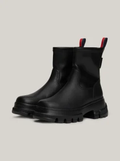Chelsea Boots|Botki*Tommy Hilfiger Skórzane Botki Na Podeszwie Z Protektorem BLACK