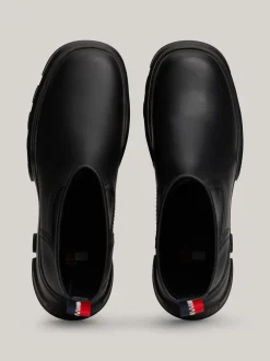 Chelsea Boots|Botki*Tommy Hilfiger Skórzane Botki Na Podeszwie Z Protektorem BLACK