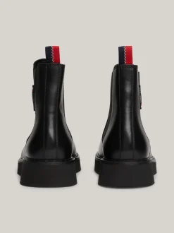 Chelsea Boots|Botki*Tommy Hilfiger Skórzane Botki Na Podeszwie Z Protektorem BLACK