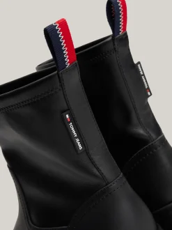 Chelsea Boots|Botki*Tommy Hilfiger Skórzane Botki Na Podeszwie Z Protektorem BLACK