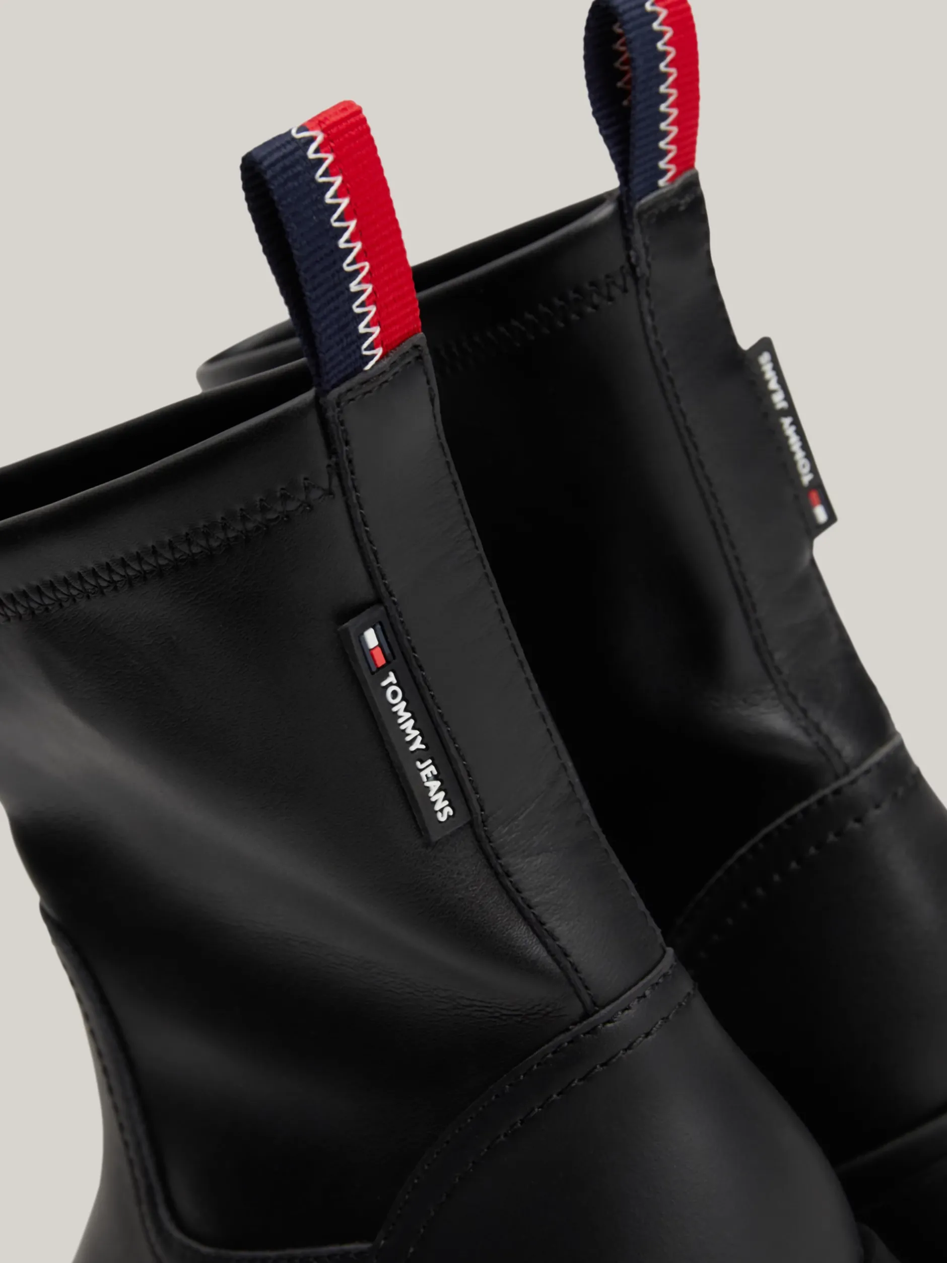 Chelsea Boots|Botki*Tommy Hilfiger Skórzane Botki Na Podeszwie Z Protektorem BLACK