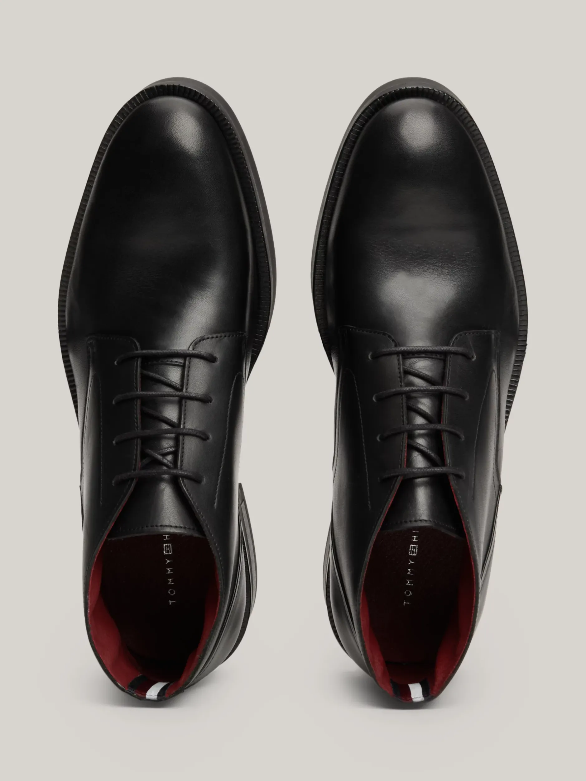 Buty Sznurowane|Buty*Tommy Hilfiger Skórzane Botki TH Monogram BLACK