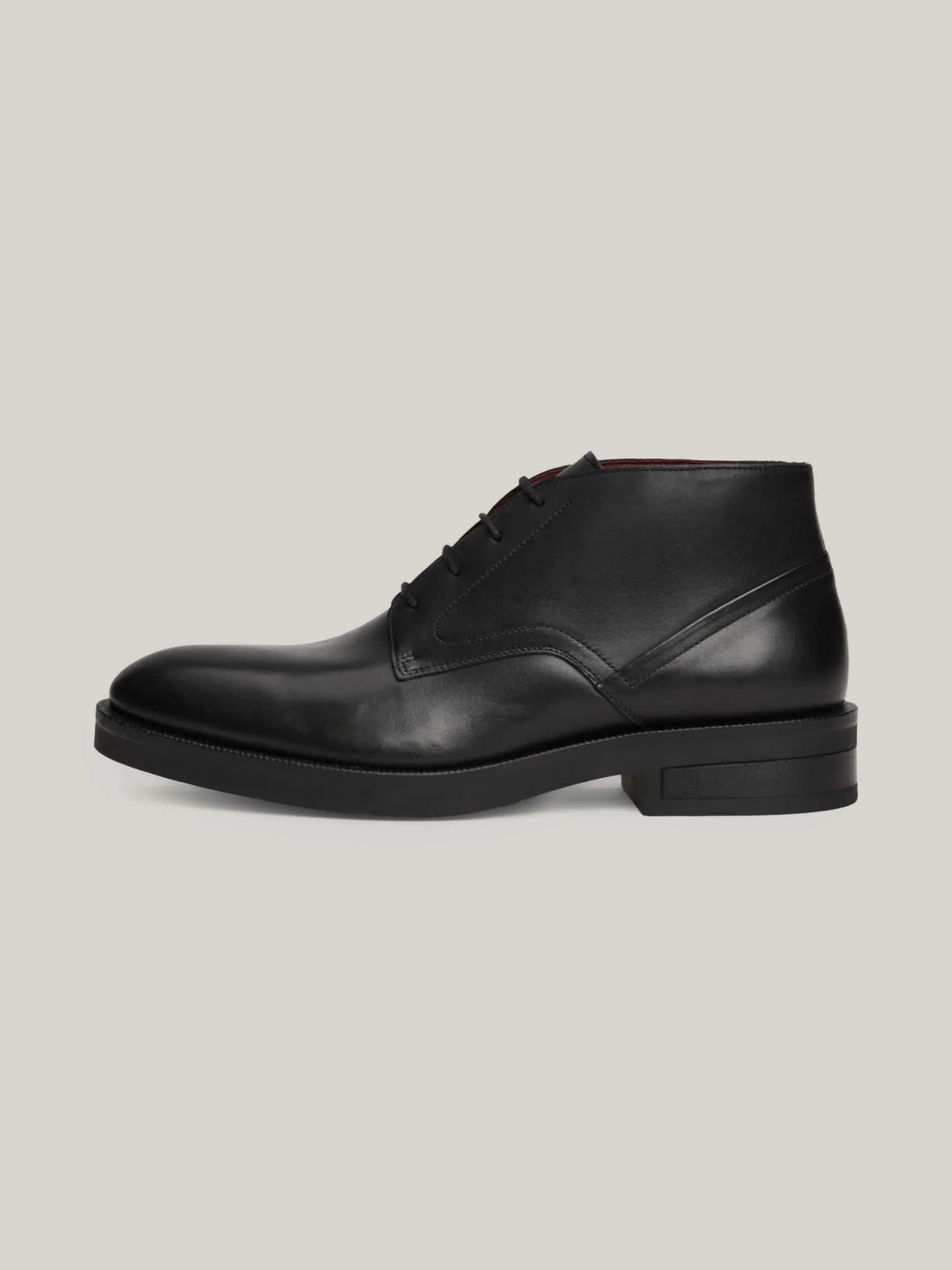 Buty Sznurowane|Buty*Tommy Hilfiger Skórzane Botki TH Monogram BLACK