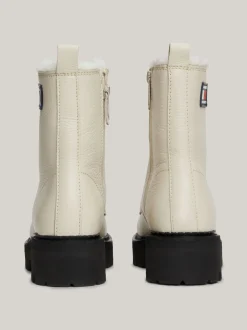 Sznurowane Botki|Botki*Tommy Hilfiger Skórzane Botki Z Ciepłą Wyściółką NEWSPRINT