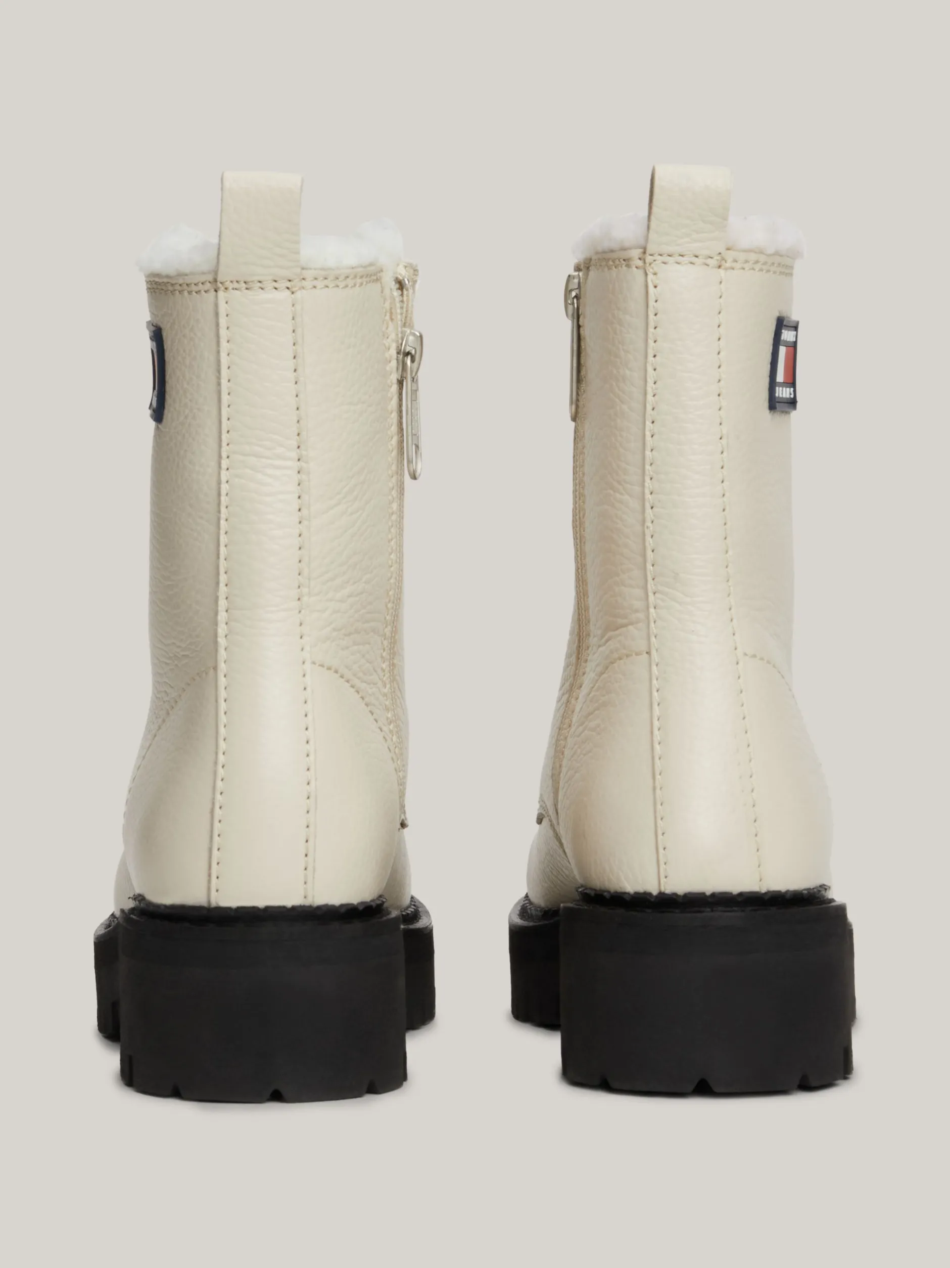 Sznurowane Botki|Botki*Tommy Hilfiger Skórzane Botki Z Ciepłą Wyściółką NEWSPRINT