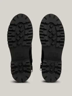 Sznurowane Botki|Botki*Tommy Hilfiger Skórzane Botki Z Ciepłą Wyściółką BLACK