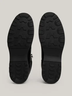 Buty Sznurowane|Buty*Tommy Hilfiger Skórzane Botki Z Ciepłą Wyściółką BLACK