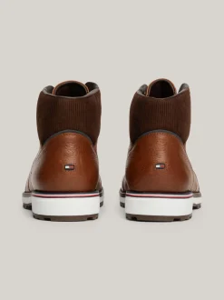 Buty Sznurowane|Buty*Tommy Hilfiger Skórzane Botki Z Ciepłą Wyściółką WINTER COGNAC
