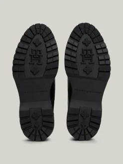 Botki|Sznurowane Botki*Tommy Hilfiger Skórzane Botki Z Protektorem TH Monogram BLACK