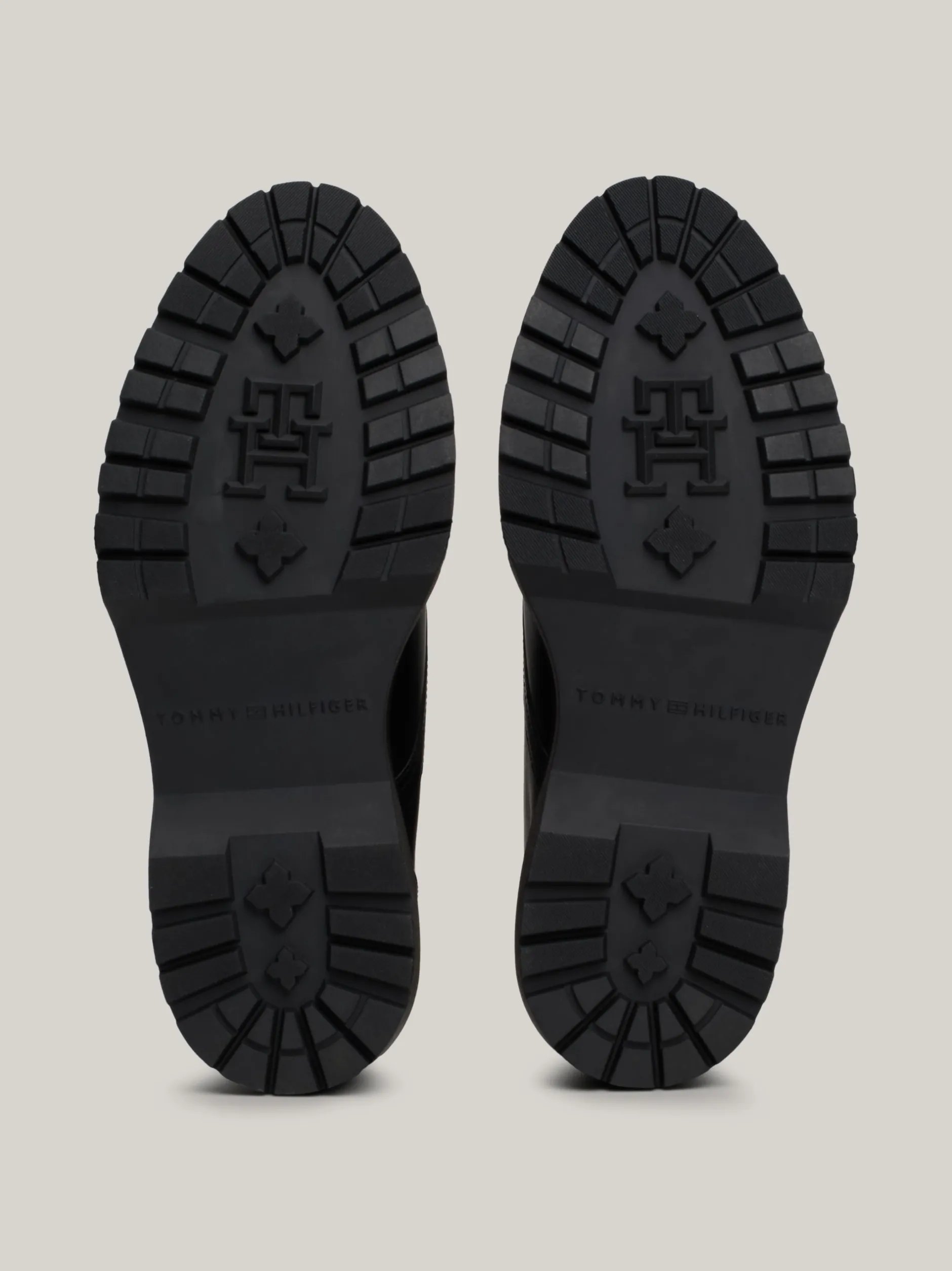 Botki|Sznurowane Botki*Tommy Hilfiger Skórzane Botki Z Protektorem TH Monogram BLACK