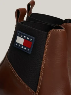 Botki Do Kostki|Botki*Tommy Hilfiger Skórzane Buty Do Kostki Na Wysokim Obcasie CAROB CHOCOLATE
