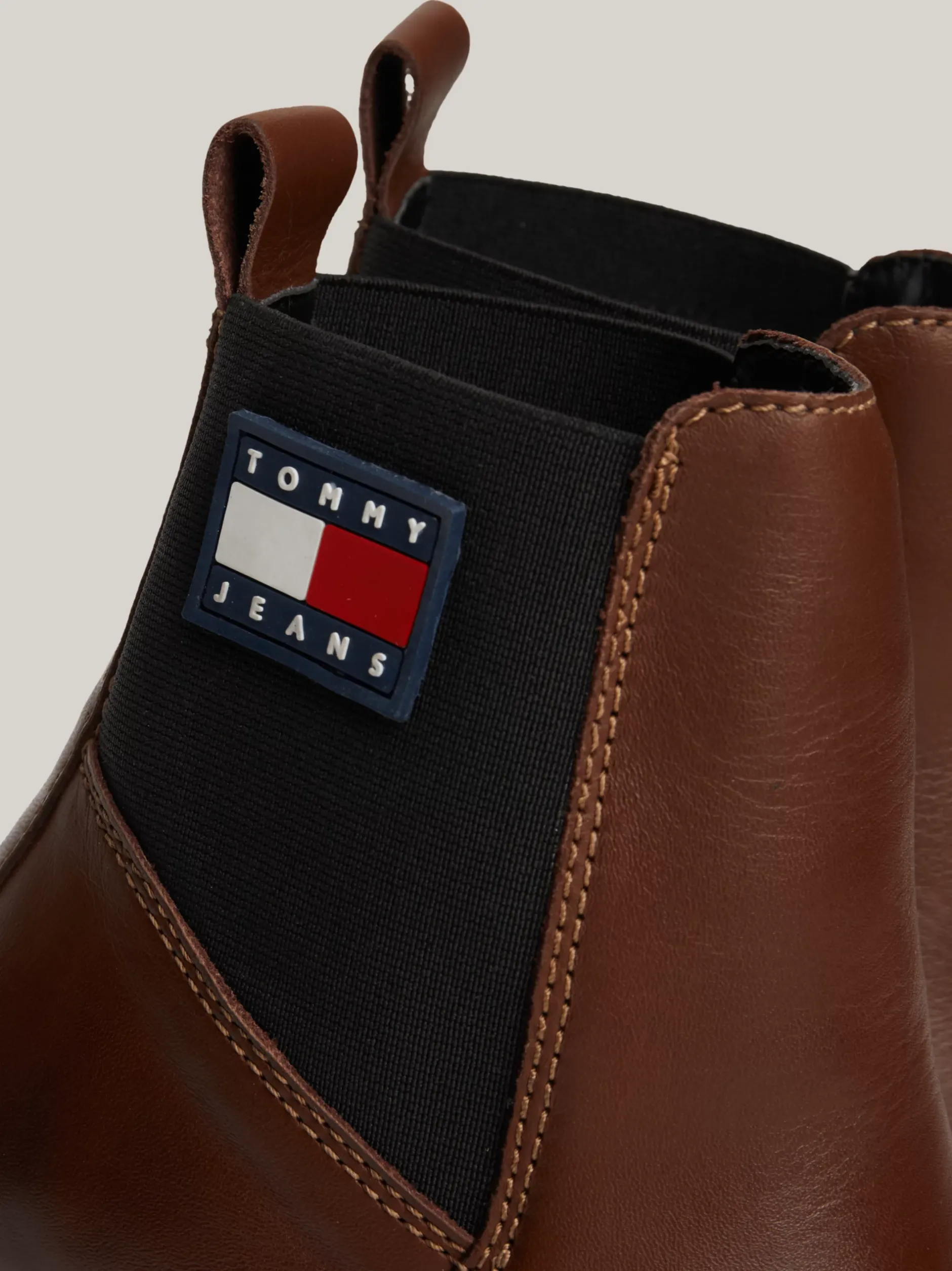 Botki Do Kostki|Botki*Tommy Hilfiger Skórzane Buty Do Kostki Na Wysokim Obcasie CAROB CHOCOLATE