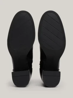 Botki Do Kostki|Botki*Tommy Hilfiger Skórzane Buty Do Kostki Z Monogramem TH BLACK