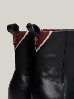 Botki Do Kostki|Botki*Tommy Hilfiger Skórzane Buty Do Kostki Z Monogramem TH BLACK